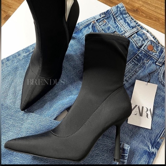 Zara heeled nylon ankle boots 3124/010 - Picture 16 of 16